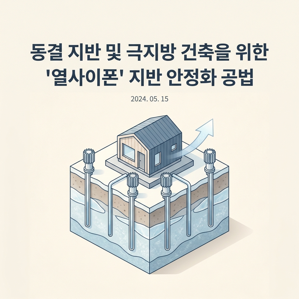 축을 위한 '열사이폰' 지반 안정화 공법