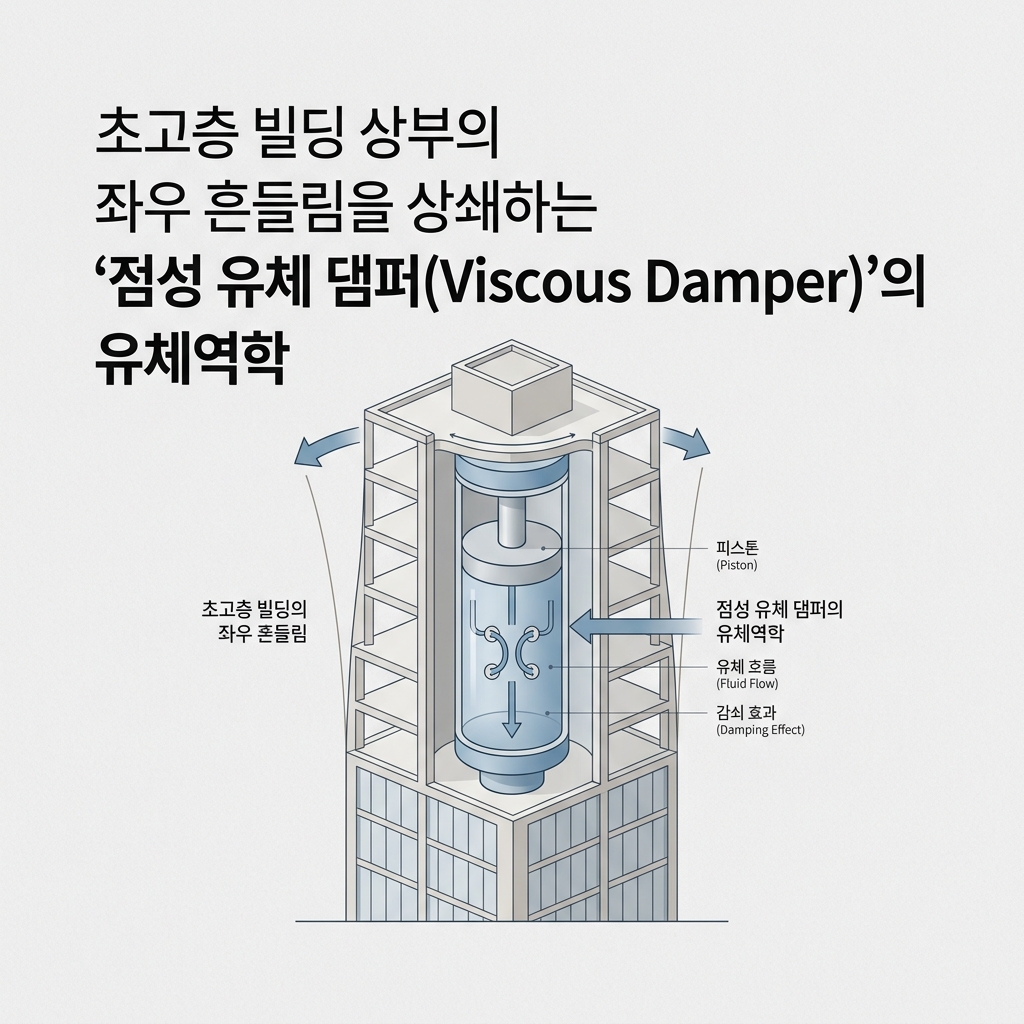 초고층 빌딩 상부의 좌우 흔들림을 상쇄하는 '점성 유체 댐퍼(Viscous Damper)'의 유체역학
